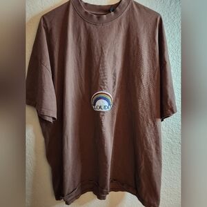 CLOUDLY Rainbow 🌈 Logo Tshirt Mens Sz L